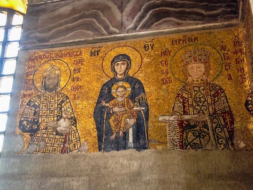 Mozaik Saint Irene Prisca beserta suami dan anaknya via dokumen pribadi