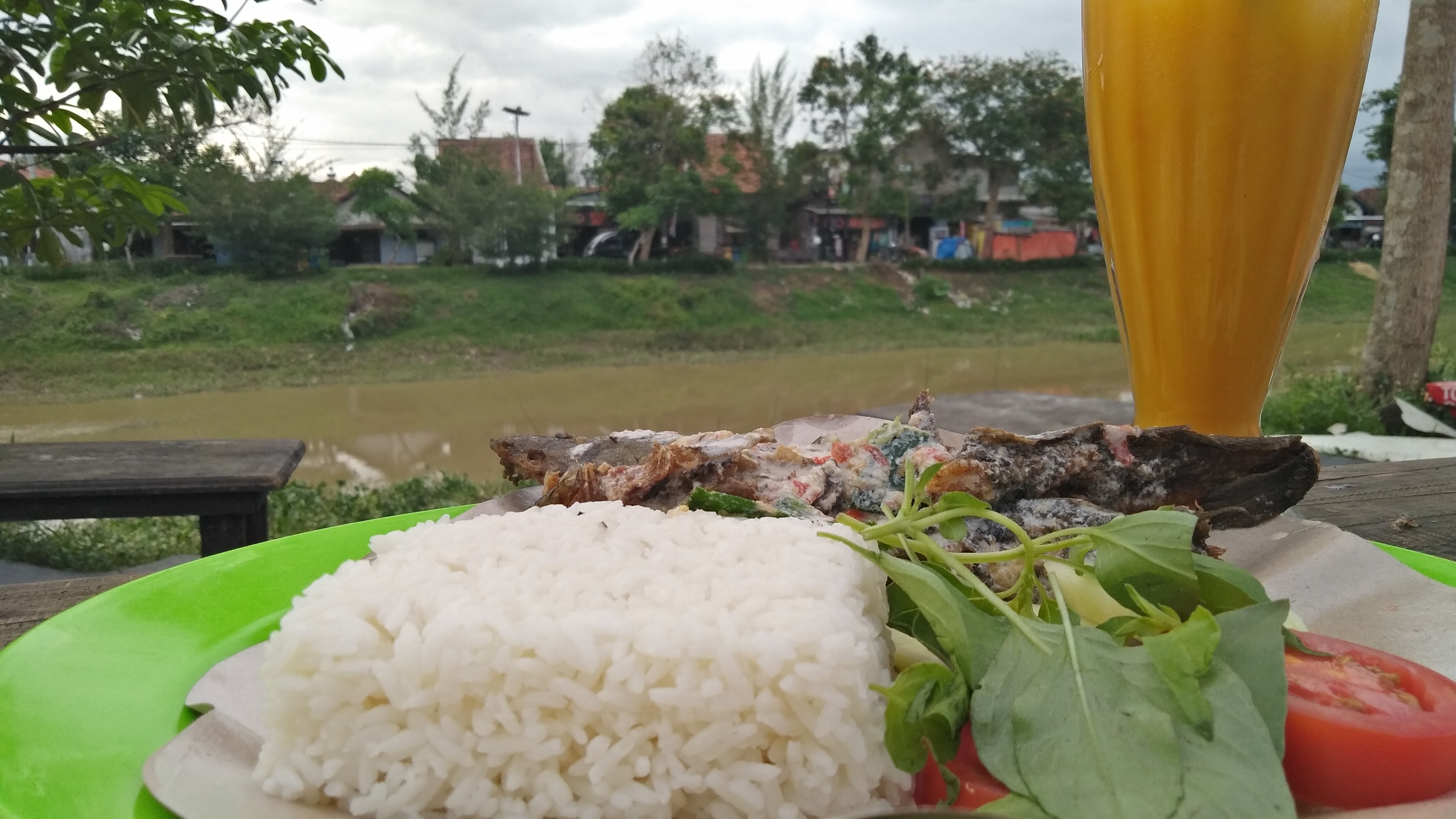 Makan di Pinggir Sungai Ngrowo (dokumen pribadi)
